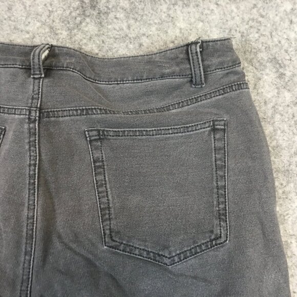 Dream Jeannes Quacker Factory Jeans 10 30 High Rise Boot Gray Soft Stretch Solid - Picture 12 of 14